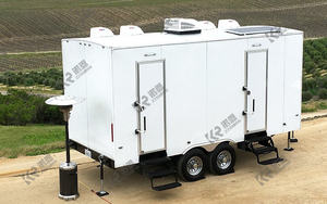 Toilettes portables élégantes avec équipements complets et installation rapide, remorque alimentaire multifonctionnelle - Product Image 4