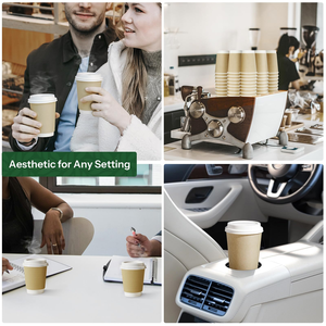 Factory Disposable Biodegradable <b>Double</b> <b>Wall</b> Hot <b>Coffee</b> Paper <b>Cup</b> Multiple Color Drinking Craft Water Based Aqueous Coating <b>Cup</b> - Product Image 6