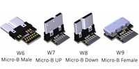 Kabel USB 3.0 Micro-B Ribbon Flat EMI Shielded FPC FFC FPV Konektor Sudut 90 Derajat Atas/Bawah 5cm-3m Model USB-S-W ADT-Link