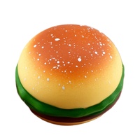 Jouet anti-stress amusant et mignon en forme de hamburger, simulation alimentaire, jouet à presser en TPR, balle anti-stress