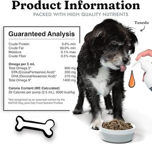 Aceite de Pescado de Salmón Salvaje de Alaska Omega 3 de Marca Propia para Perros y Gatos, <span class=keywords><strong>EPA</strong></span> DHA, Salud de la Piel y el Pelaje, Cadera y Articulaciones, Líquido para Mascotas - Product Image 6