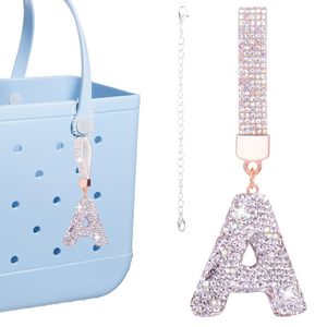 Abalorios de letras del alfabeto con borlas de diamantes para bolsos, compatibles con todos los modelos, para la vuelta al cole y accesorios de Halloween - Product Image 3