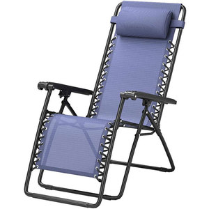 China Portable Metal <b>Folding</b> Oversize Reclining Used Zero Gravity Chair with Cup Holder Sleeping Footrest for Park-Wholesale - Product Image 1