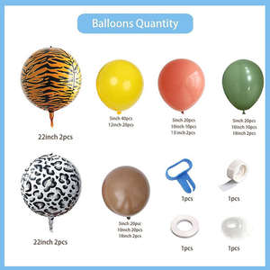 Remise des diplômes cérémonie d'ouverture décoration thème animal léopard ballon décoration bébé un an enfant anniversaire - Product Image 2