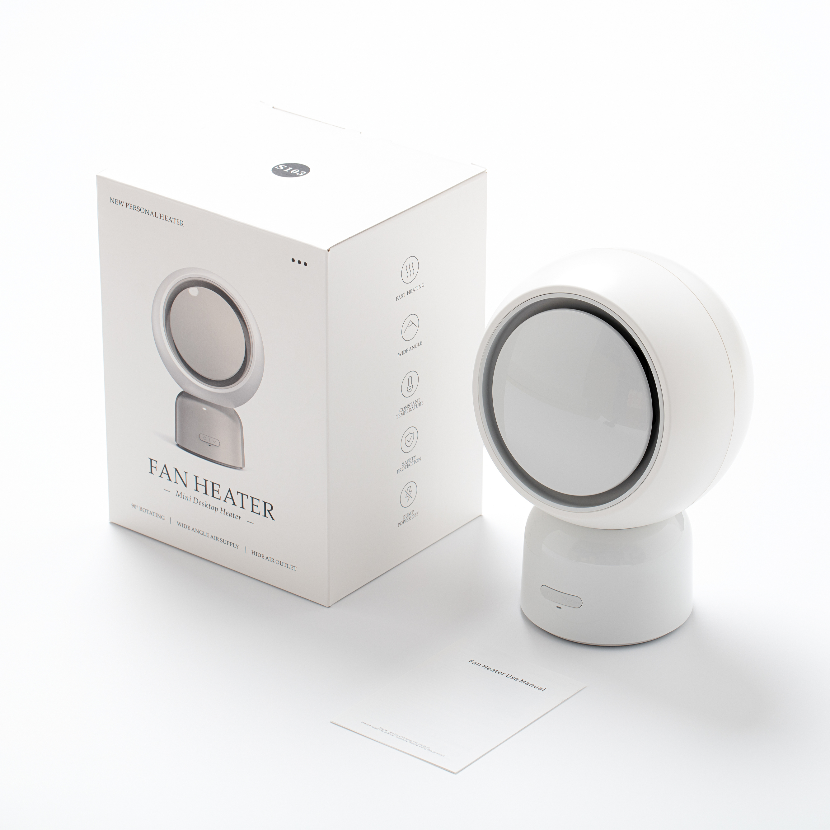 Home Mini Portable Dual Function Warm and Cold Freely Switch Overheat protection Cute Design Smart Constant Heating Fan Heater