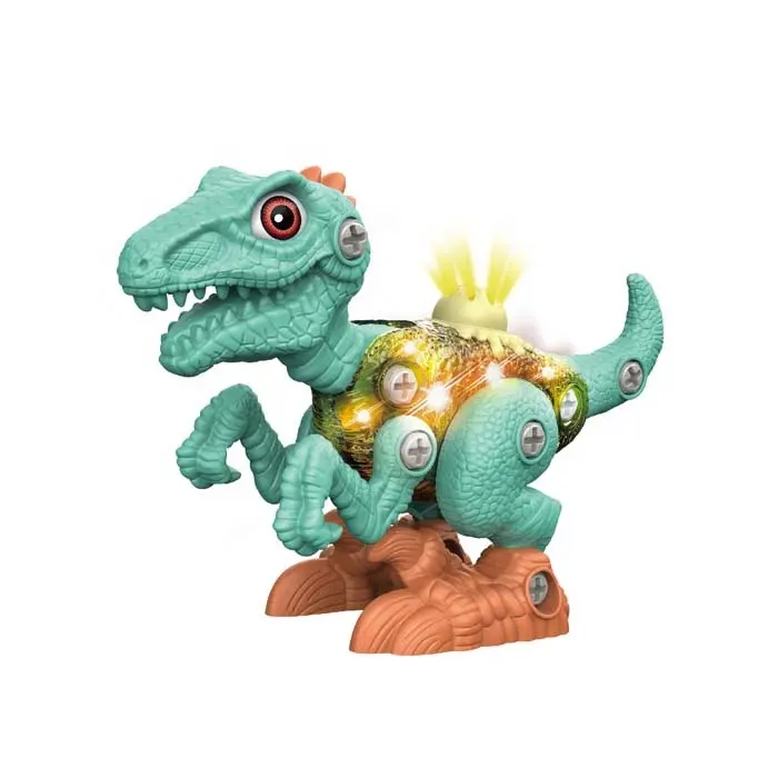 Nieuwe Collectie Light Up Nemen Elkaar Dinosaurus Speelgoed Kids Dinosaurussen Bouw Speelgoed Met Geluid