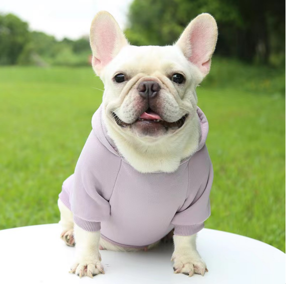Casual Sporty Style Warm Puppy Dog Cloth Thickened Soft Solid Color Pet Hoodies