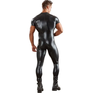 Combinaison <span class=keywords><strong>en</strong></span> cuir PU sexy <span class=keywords><strong>pour</strong></span> <span class=keywords><strong>homme</strong></span>, combinaison moulante intégrale, combinaison à fermeture éclair sur le devant, entrejambe ouvert, costume <span class=keywords><strong>en</strong></span> <span class=keywords><strong>latex</strong></span> Zentai, taille 3XL - Product Image 3