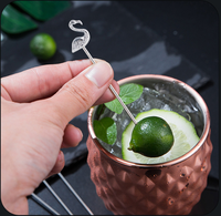 Creatieve roestvrijstalen flamingo fruitprikkers, taart-, gebak- en fruitspiesjes, decoratie voor bars en cocktails.