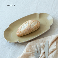 Assiette à manger en céramique Joyye dentelle française adaptée aux plateaux de thé et de pâtisserie de l'après-midi de mariage Assiettes en céramique de service longues et carrées