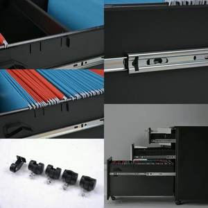 مكتب منزلي معدني متنقل-فولاذ 3 أدراج تحت قاعدة مكتب متنقل - Product Image 3