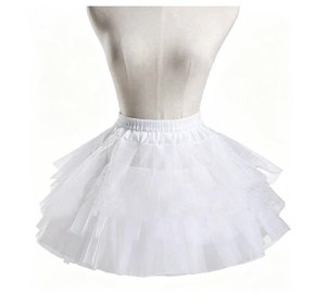 Nouvelle <span class=keywords><strong>jupon</strong></span> crinoline pour filles avec cerceau, sous-jupe courte blanche, <span class=keywords><strong>jupon</strong></span> de bal coupe trapèze - Product Image 3