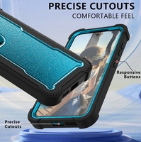 GSCASE 2024 Usine Moins Cher Prix 3-en-1 Mobile Phone Case Thick TPU Rubber Shockproof Full-Body Cover Pour Samsung S24