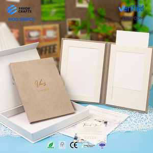 Premium Maßgefertigtes Wildleder-Ehegelübde-Buch Komplettes Geschenkbox-Set mit Individuellem Logo-Druck und Fotoschlitz Hochzeits-Erinnerungsbuch für Paare - Product Image 1