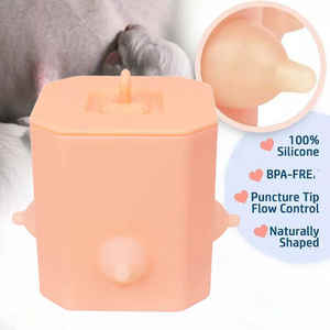 Mangeoire à lait pour chiots avec tétines, <span class=keywords><strong>tétine</strong></span> pour chatons, station d'alimentation pour chiots, <span class=keywords><strong>tétine</strong></span> en silicone, <span class=keywords><strong>tétine</strong></span> en <span class=keywords><strong>caoutchouc</strong></span> pour chien, fournitures pour chiens - Product Image 2
