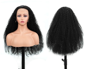 Perruque longue de 30 pouces, bouclée crépue, avec dentelle frontale 13x4, densité 210%, 100% <span class=keywords><strong>cheveux</strong></span> humains Remy, <span class=keywords><strong>cheveux</strong></span> indiens, perruque bouclée avec dentelle 13*4 - Product Image 2