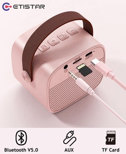 ETISTAR ODM 30K <span class=keywords><strong>Mini</strong></span> Altavoz Portátil para Karaoke 5.3 con Iluminación LED RGB, Micrófono Inalámbrico y Batería de 1000-2000mAh - Product Image 3