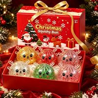Jouets anti-stress en caoutchouc souple en forme de rennes et de cerfs, à thème de Noël, avec lumières, à récupération lente