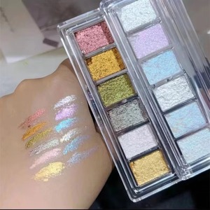 6 Couleurs Pigment Solide Aquarelle Bleu Violet Vert Décor Métallique Dessin Estompeur Paillettes Pigment Aquarelle - Product Image 1