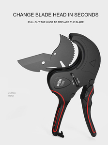 Ống cắt 32mm-75mm Hợp kim nhôm cơ thể Ratchet kéo ống cắt PVC/PU/PP/PE ống cắt dụng cụ cầm tay - Product Image 2