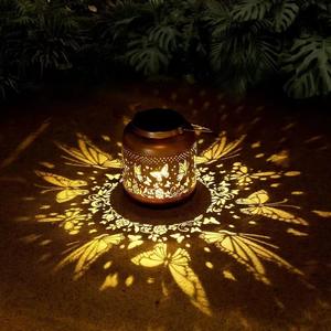 Lámpara de Araña de Hierro Forjado con Sensor de Luz LED de CC, Impermeable IP65, para Decoración de Jardín y Patio Exterior - Product Image 4