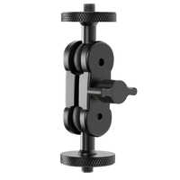 Brazo Mágico de Aluminio Medarig con Cabezal de Bola Doble de 360° y Tornillo de 1/4'', Impermeable, Ligero, Universal para Cámaras/Monitores/Micrófonos
