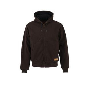 Veste en toile de coton 100% 12 oz avec logo personnalisé, style safari, effet délavé vintage, à capuche - Product Image 4