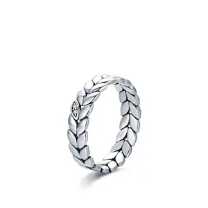 OEM Beschneidung verheiratet Zirkonia Jungen Silber Ring graviert 925 Sterling veränderbare natürliche Diamant Eheringe