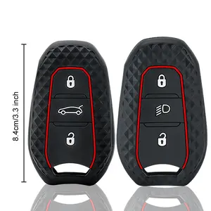 Coque de protection en silicone pour clé de voiture Peugeot 308 408 508 2008 <span class=keywords><strong>3008</strong></span> 4008 5008 et Citroën C4 C5 C6 C3-XR – Accessoires - Product Image 6