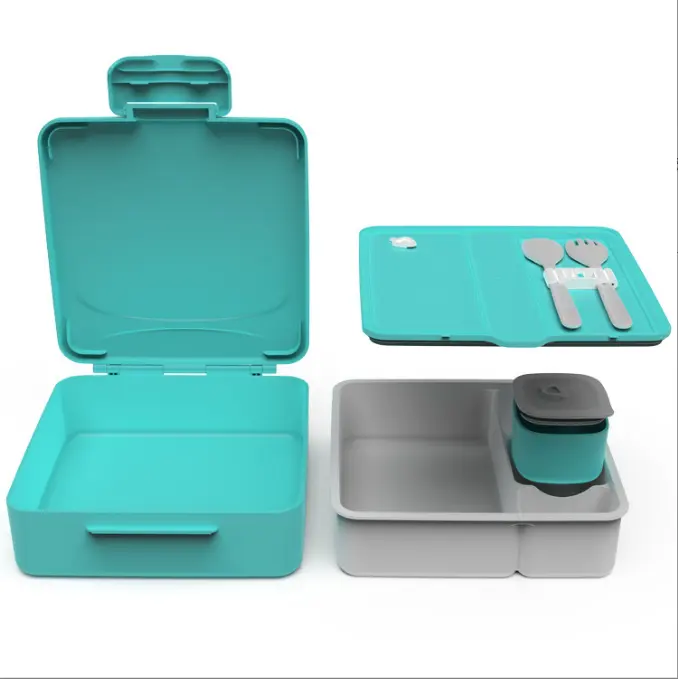 eco friendly 4 compartment food container bento lunch box for kids bpa free