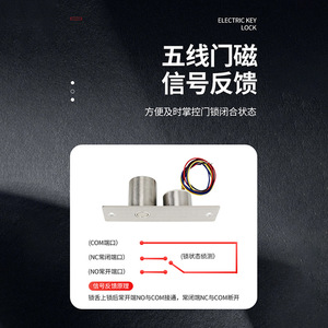 T-Type Electric Bolt Lock DC12V Metal Office Shopping Mall Hotel Door Lock - Product Image 4