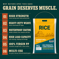 Sac tissé en PP personnalisé avec logo, résistant à l'humidité, impression par gravure, thermoscellable, pour l'emballage du riz, des céréales et de la farine – Vente en gros