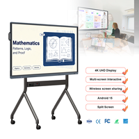 Tableau blanc interactif intelligent IR 40 points de 65, 75 et 86 pouces avec Android et Windows, fente OPS, pour l'éducation scolaire, les entreprises et les bureaux (CE FCC)
