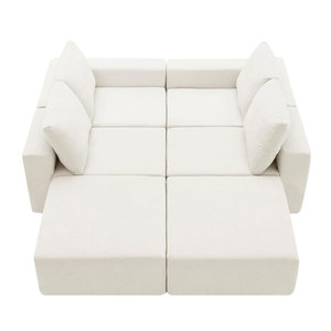 OEM/ODM nhà sản xuất của chân không đóng gói ghế sofa cắt-hiện đại L/U hình dạng góc sofa với vải, tùy chỉnh thiết kế - Product Image 2