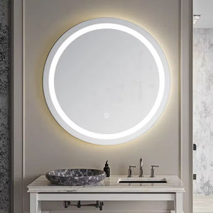Miroir <span class=keywords><strong>de</strong></span> maquillage mural LED pour salle <span class=keywords><strong>de</strong></span> bain, <span class=keywords><strong>lunettes</strong></span> rondes antibuée pour <span class=keywords><strong>toilette</strong></span>, miroir lumineux intelligent pour salle <span class=keywords><strong>de</strong></span> bain, personnalisation - Product Image 1