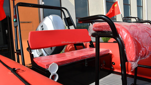 Nuevo estilo, barco deportivo de aluminio de 5,8 M, bote de costilla inflable de <span class=keywords><strong>rescate</strong></span> de dragón marino con motor fuera de borda para buzo, longitud total de 19 pies - Product Image 6