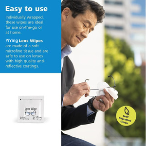 <span class=keywords><strong>Lingettes</strong></span> <span class=keywords><strong>nettoyantes</strong></span> pour lentilles en papier pré-humidifiées extra douces, emballées individuellement, sans traces, sans rayures, pour <span class=keywords><strong>lunettes</strong></span> et <span class=keywords><strong>lunettes</strong></span> de soleil - Product Image 5