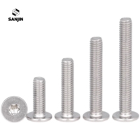 Vis Torx à profil ultra bas M2 4mm M2.5 M3 M4 M5 M6 en acier inoxydable T15 T20, vis à tête plate antivol, vis à tête ultra-mince
