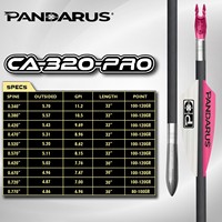 Flèches Pandarus Elite CA320PRO 3.2mm à pointe conique avant ACC, identiques aux Easton X10 Protour, pour tir à l'arc composé sur cible
