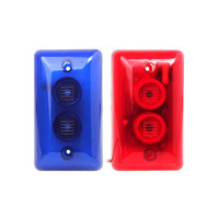 Sirène stroboscopique filaire GL-09 DC12V ABS, mini système d'alarme de sécurité avec lumière d'avertissement clignotante pour la sécurité domestique