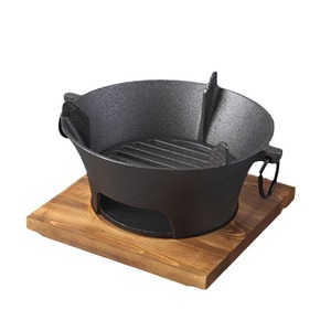 [<span class=keywords><strong>Zibo</strong></span> <span class=keywords><strong>Barbecue</strong></span>] <span class=keywords><strong>Barbecue</strong></span> au charbon de bois en fonte pour Hotpot Shabu-Shabu et préparation de thé - Finition polie multifonctionnelle - Product Image 5