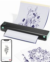 Impresora Térmica Portátil M08F para Tatuajes, Impresora de Documentos, Impresora Térmica Mini para Plantillas DIY, Compatible con Múltiples Formatos