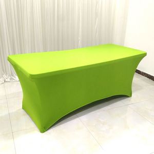 Giá rẻ màu đen căng được trang bị 8ft tiệc Spandex bảng Bìa in logo/Polyester Đàn hồi hình chữ nhật Khăn trải bàn Linen - Product Image 2