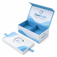 Boîte en carton biodégradable sur mesure avec fermeture magnétique pour outils orthodontiques, aligneurs, emballage en papier avec mousse EVA