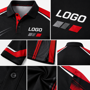 Chemises polo de course pour hommes personnalisées par sublimation, respirantes, à séchage rapide, vêtements d'équipe sportive, maillot de cyclisme, OEM ODM - Product Image 2