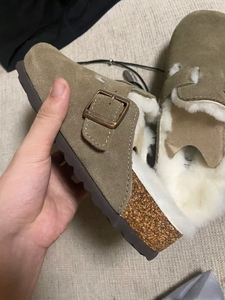 Oem Birkenstocks para zuecos cerrados forrados de lana Zapatillas de Casa de piel de oveja unisex Logotipo personalizado Antideslizante Otoño Directo de fábrica - Product Image 5