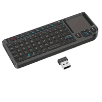 Pabrik grosir 7 warna Backlit Mini Wireless Keyboard 2.4G Touchpad USB Handheld PC Android TV Box Keyboard untuk Laptop