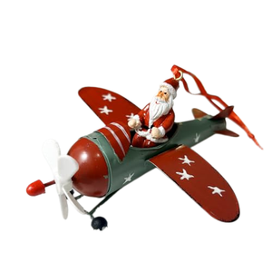 Adornos Colgantes de Navidad: Papá Noel, Alces y Aviones para Árbol de Navidad - Product Image 1