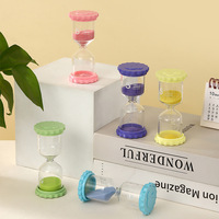 Nouvelle Horloge Créative en Verre Faite à la Main, Minuteur de Sable Coulant Macaron Mignon, Décoration de Bureau Rotative Moderne – Vente en Gros