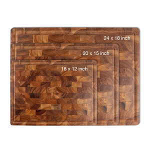 <span class=keywords><strong>Planche</strong></span> à découper en <span class=keywords><strong>bois</strong></span> d'acacia, de teck et de noyer noir, grande taille, pour boucherie, avec logo laser d'usine - Product Image 2